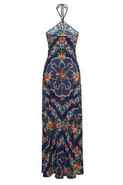 Andes Dress in Gemma Scarf Navy
