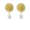 Andromeda Gold Earrings with Pearls