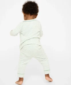 Andy Baby Legging in Dusty Seafoam Mini Stripe