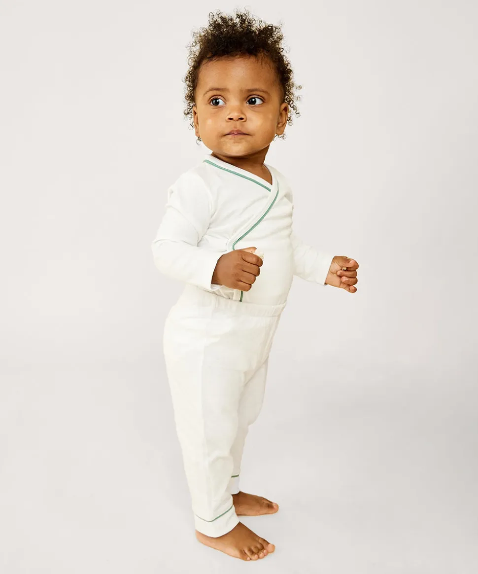 Andy Baby Legging in Seafoam Piping