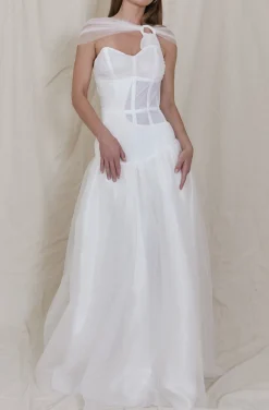 Angel Gown with Exposed Tulle