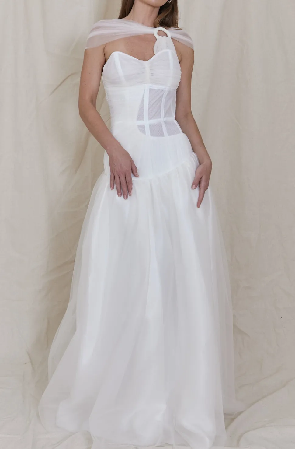 Angel Gown with Exposed Tulle