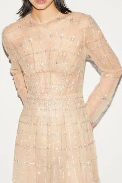 Anissa Gown Nude Embellished Tulle
