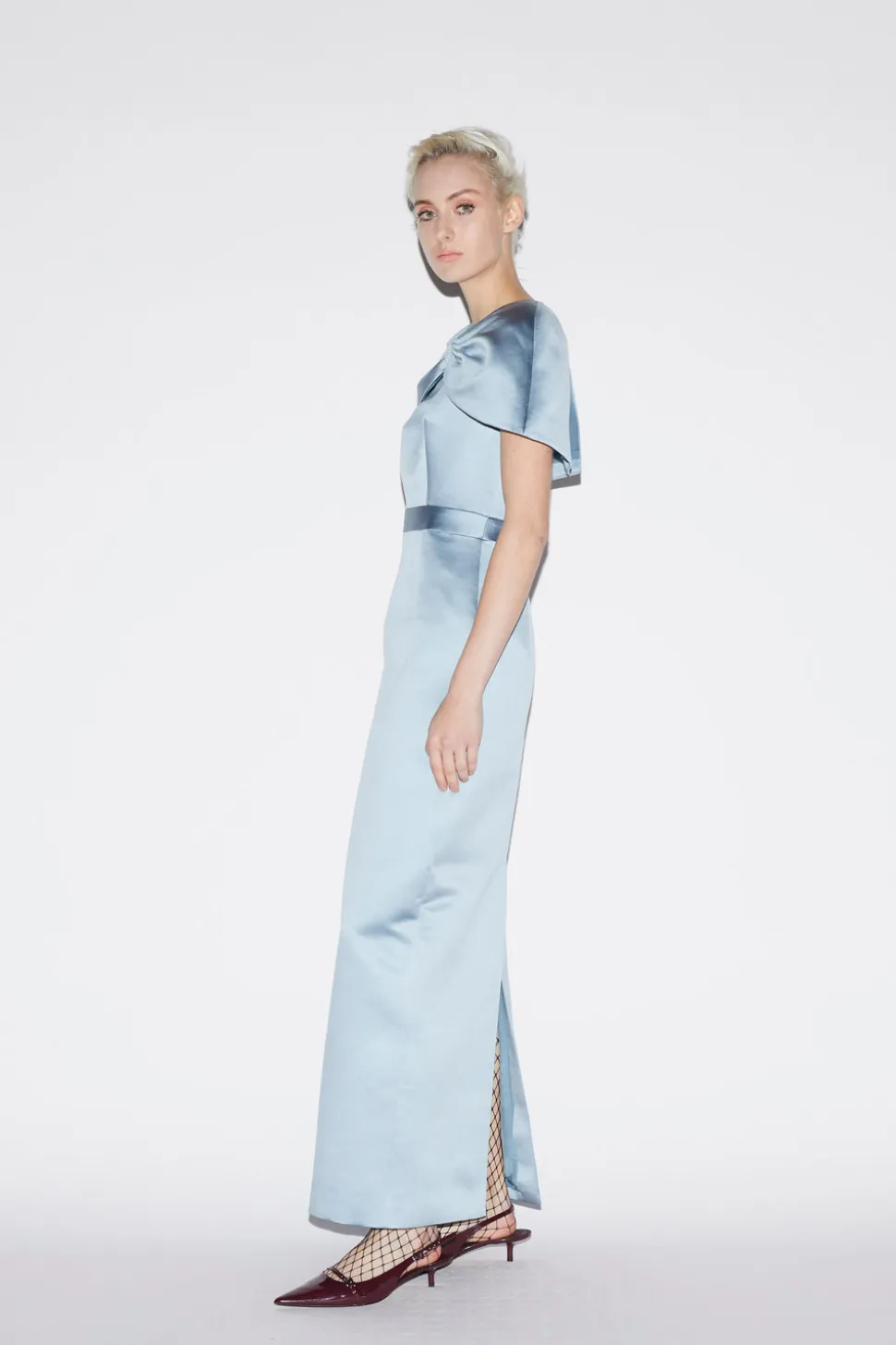 Anita Dress Pale Blue Duchesse