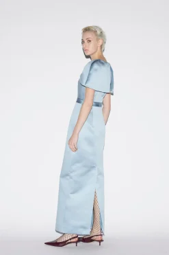 Anita Dress Pale Blue Duchesse
