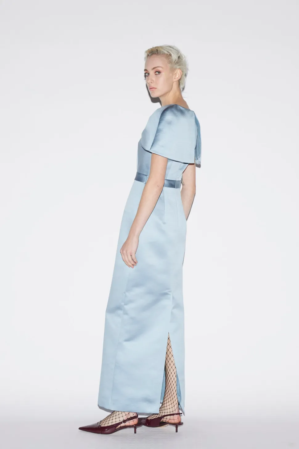 Anita Dress Pale Blue Duchesse