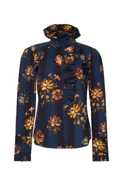 Anne Blouse in Amour Flora Navy