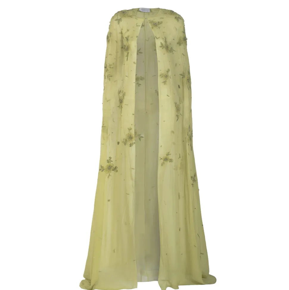 Anne Cape in Tarragon with Wildflower Clusters