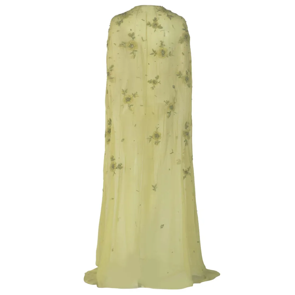 Anne Cape in Tarragon with Wildflower Clusters