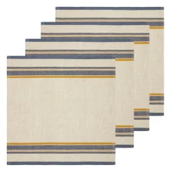 Antibes Napkin in Natural & Blue, Set of 4