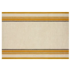 Antibes Tea Towels in Natural & Mustard, Set of 2