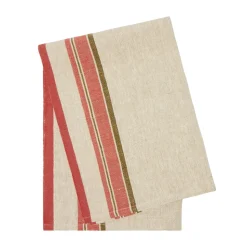 Antibes Tea Towels in Natural & Sherbert, Set of 2