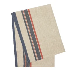Antibes Tea Towels in Natural & Red, Set of 2
