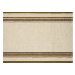 Antibes Tea Towels in Natural & Green, Set of 2