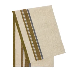 Antibes Tea Towels in Natural & Green, Set of 2