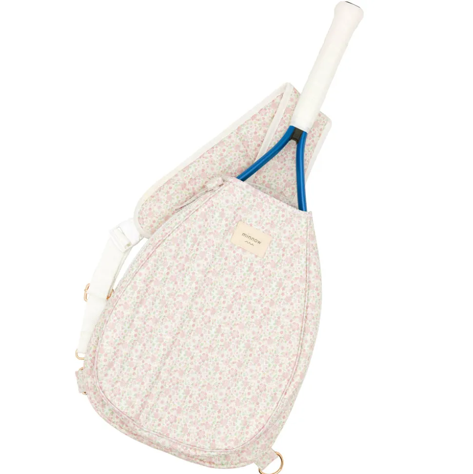 Antique Floral Coated Tennis Bag