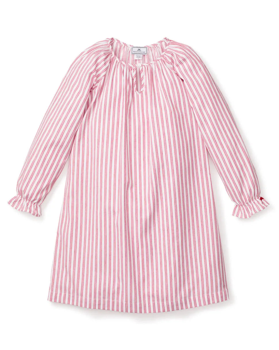 Antique Red Ticking Delphine Nightgown