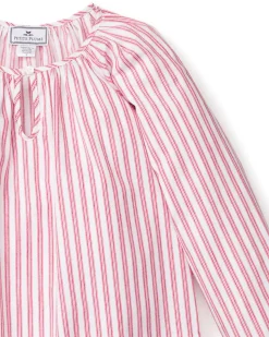 Antique Red Ticking Delphine Nightgown