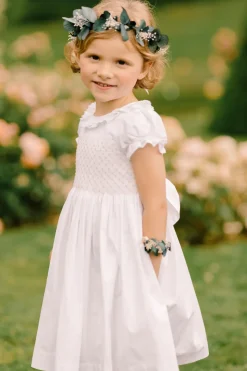 Antoinette Ceremony White Smocked Girl Dress