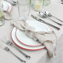 Appetizer Plates in Red Rim