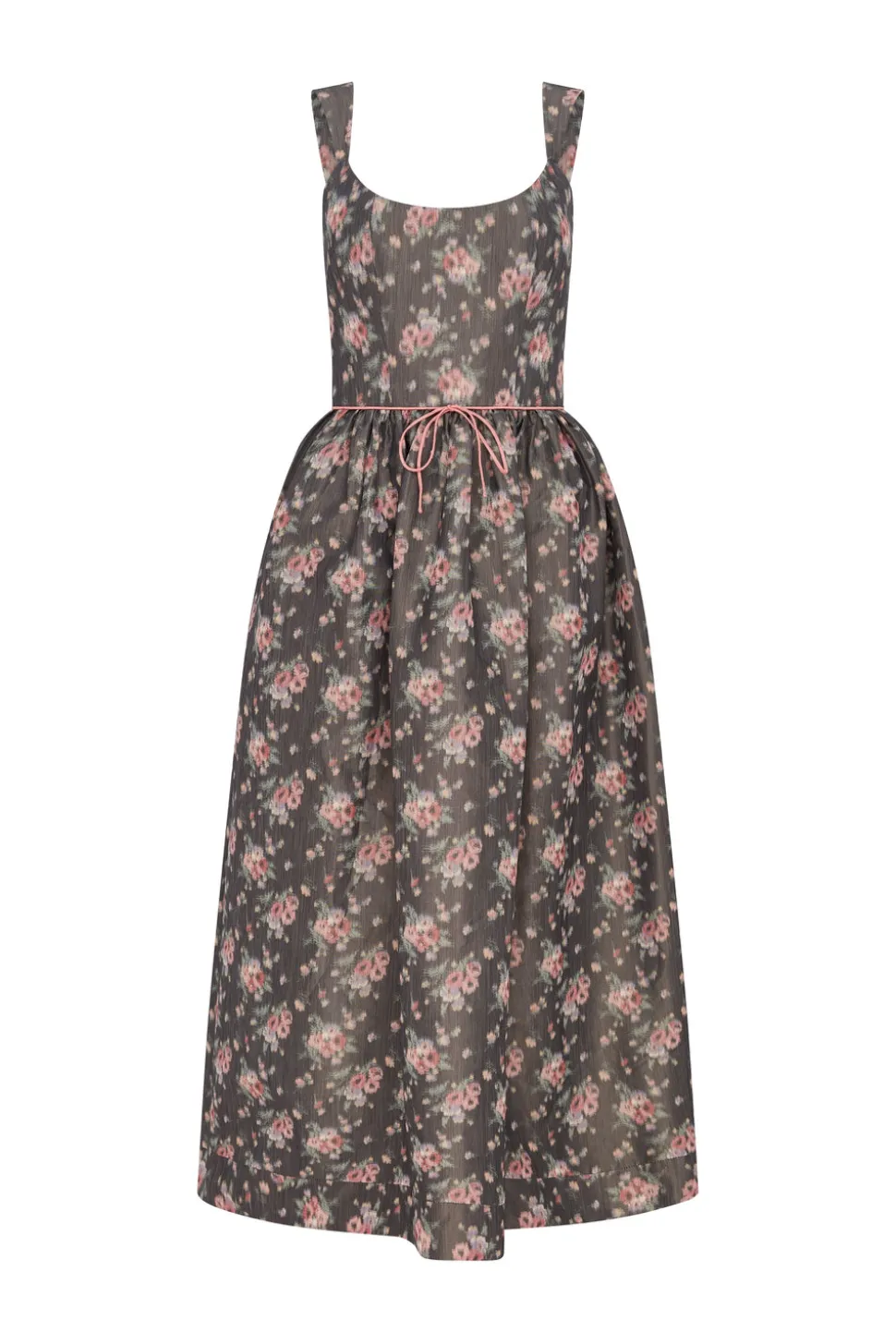 Apple Taffeta Corset Midi Dress
