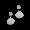 Aqua Earrings in White