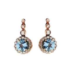 Aquamarines & Diamonds Earrings