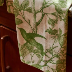 Arbor Birds Verde Kitchen Towels, Set of 2