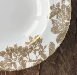 Arbor Rimmed Soup Bowl Gold