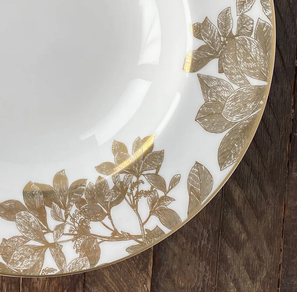 Arbor Rimmed Soup Bowl Gold