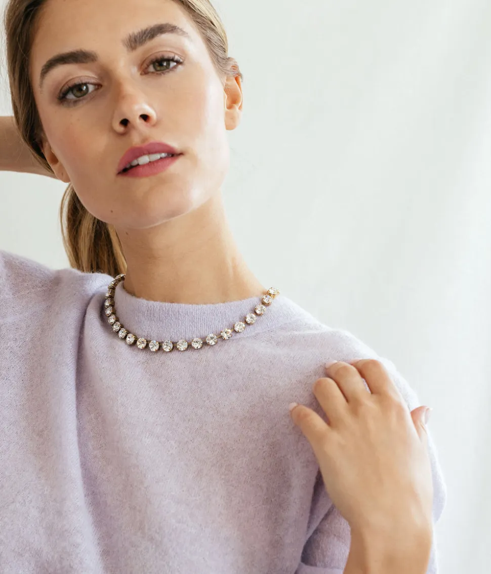 Arista Slider Necklace in Cystal