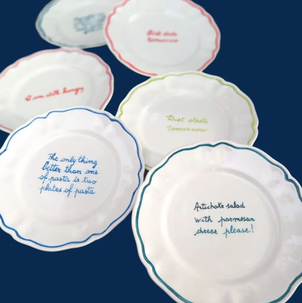 Artichoke Salad with Parmesan Cheese Please Scalloped Plate, Set of 6