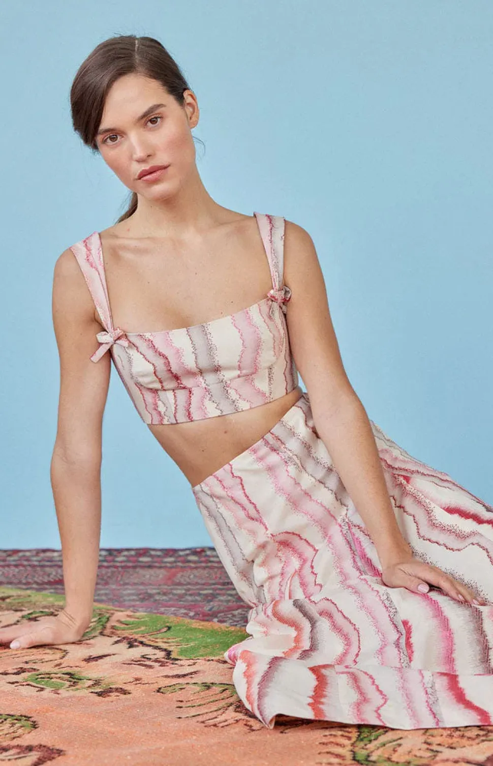 Arya Top in Multi Fil Coupe Stripe