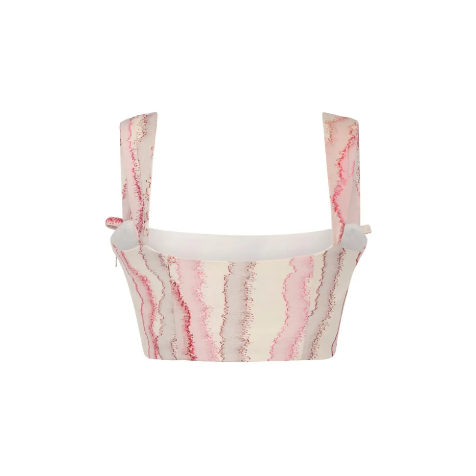Arya Top in Multi Fil Coupe Stripe