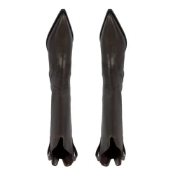 Ashley Leather Bootie in Root Brown