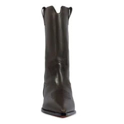 Ashley Leather Bootie in Root Brown