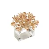 Aster Napkin Ring in Champagne, Set of 4