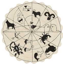 Astrologia Rug in Black & Natural
