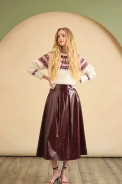 Atlyn Skirt in Oxblood