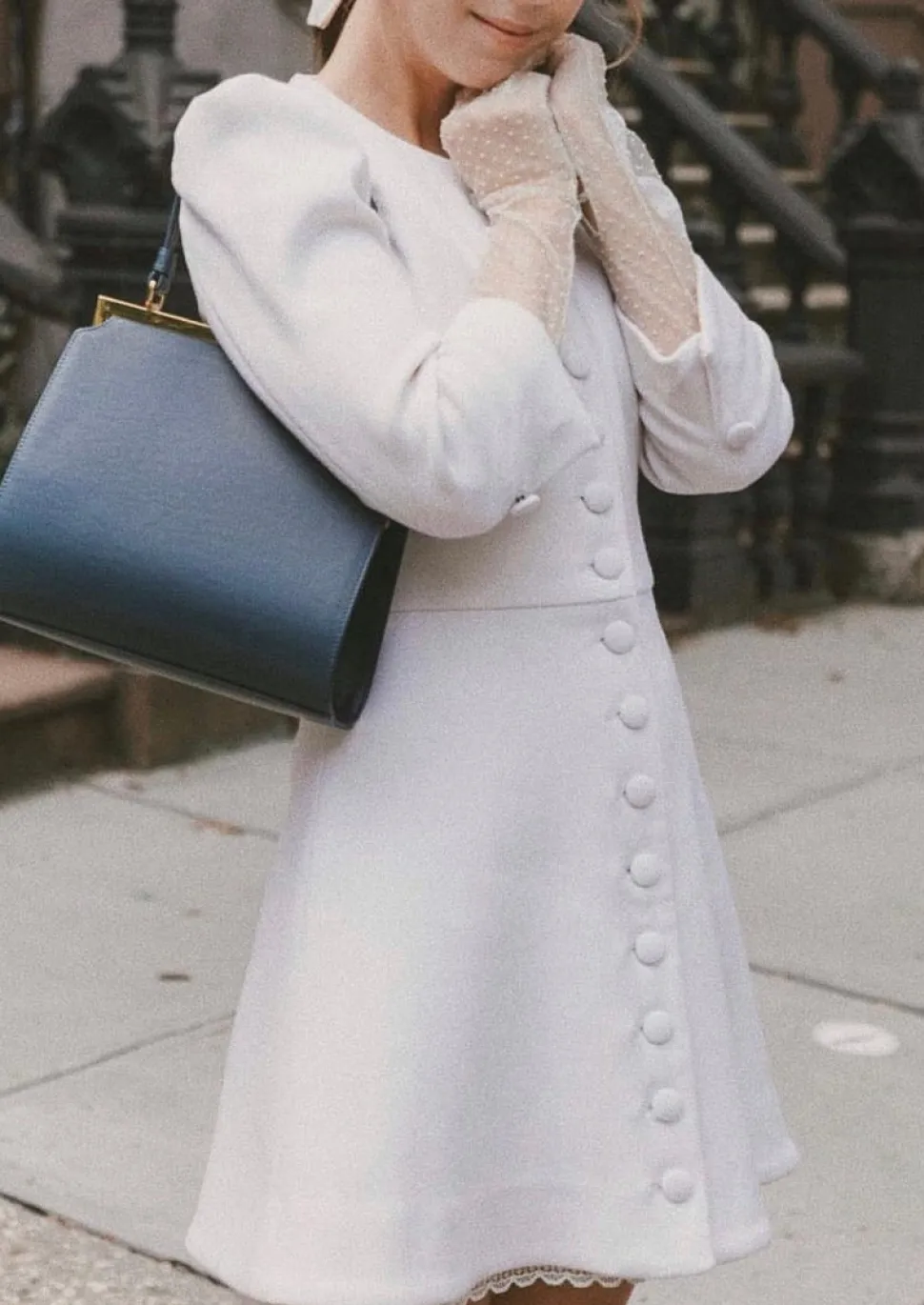 Audrey Button Mini Dress