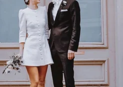 Audrey Button Mini Dress