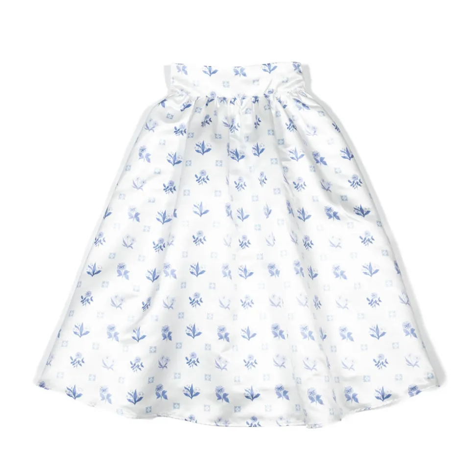 Audrey Skirt in Floral Delft