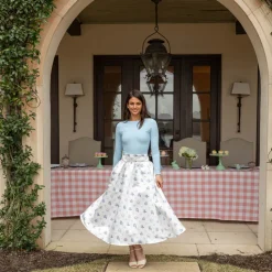 Audrey Skirt in Floral Delft