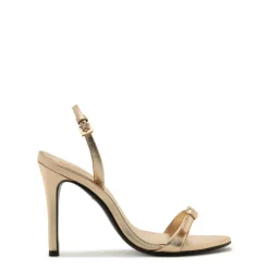 Aurora Sling Metallic Sandal in Platinum