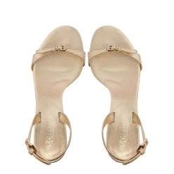 Aurora Sling Mid Metallic Sandal in Platina