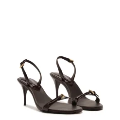 Aurora Sling Mid Patent Sandal in Maplewood