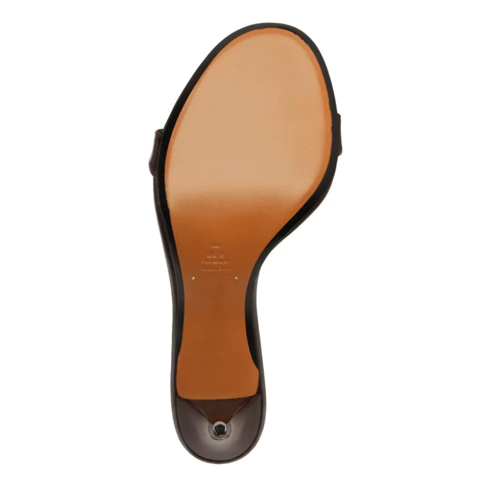 Aurora Sling Mid Patent Sandal in Maplewood