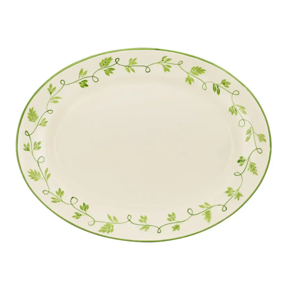 Ava Oval Platter in Green