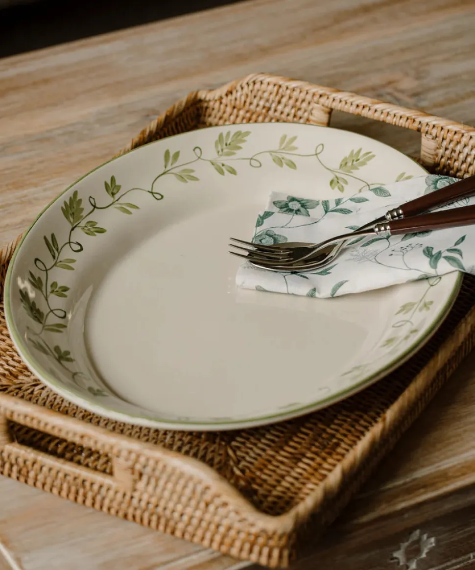 Ava Oval Platter in Green