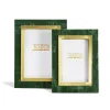 Aventurine Green and Gold Photo Frame Includes, Set of 2
